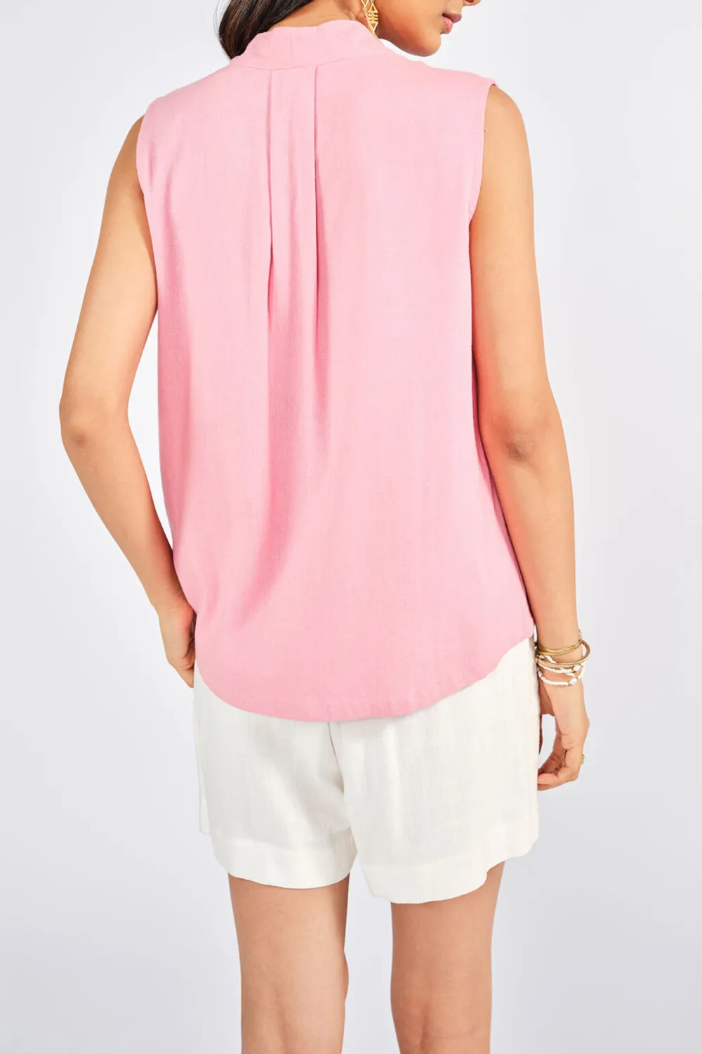 V-Neck The Poppy Pink  Top