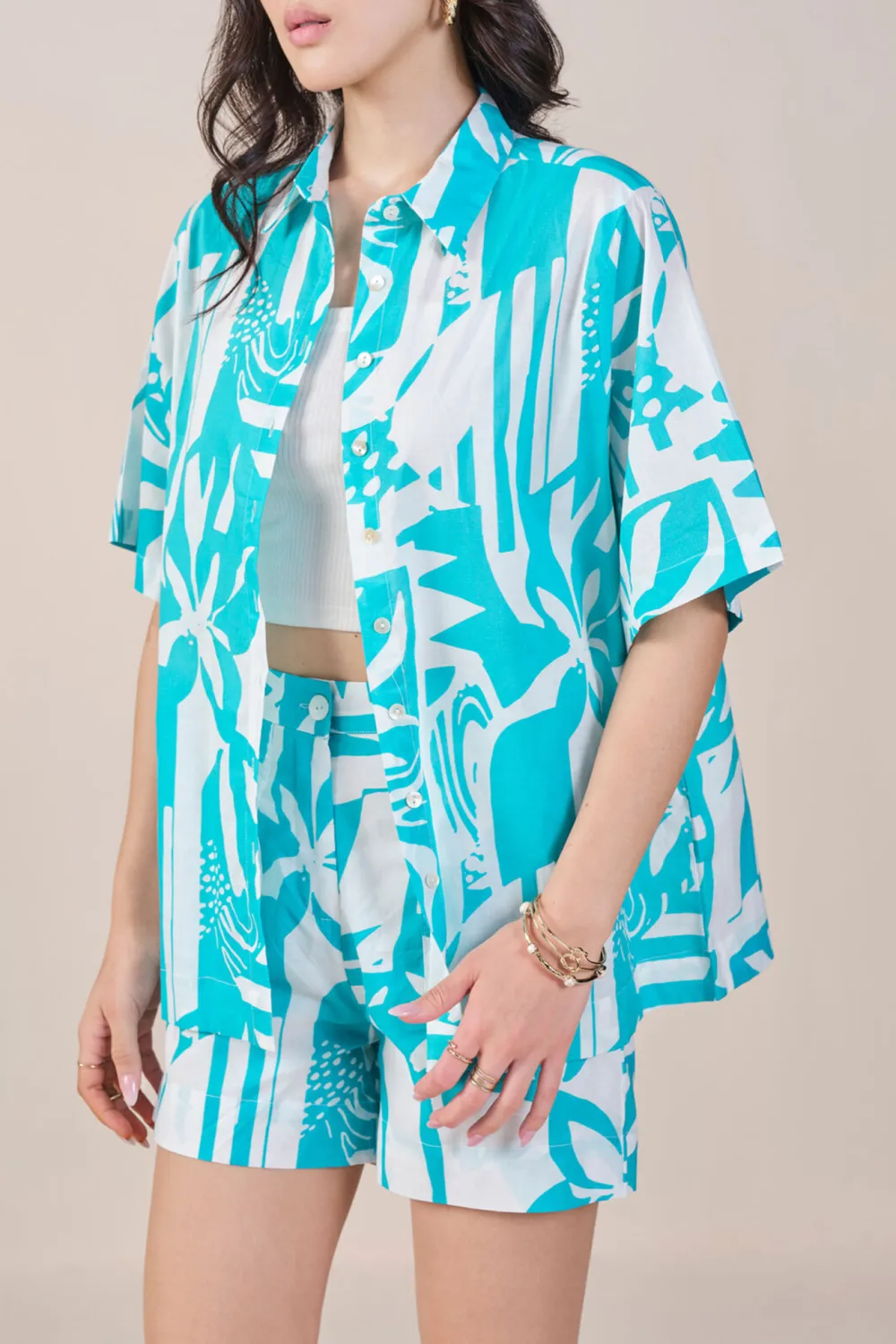 Turquoise Casual Style Co-ord Set