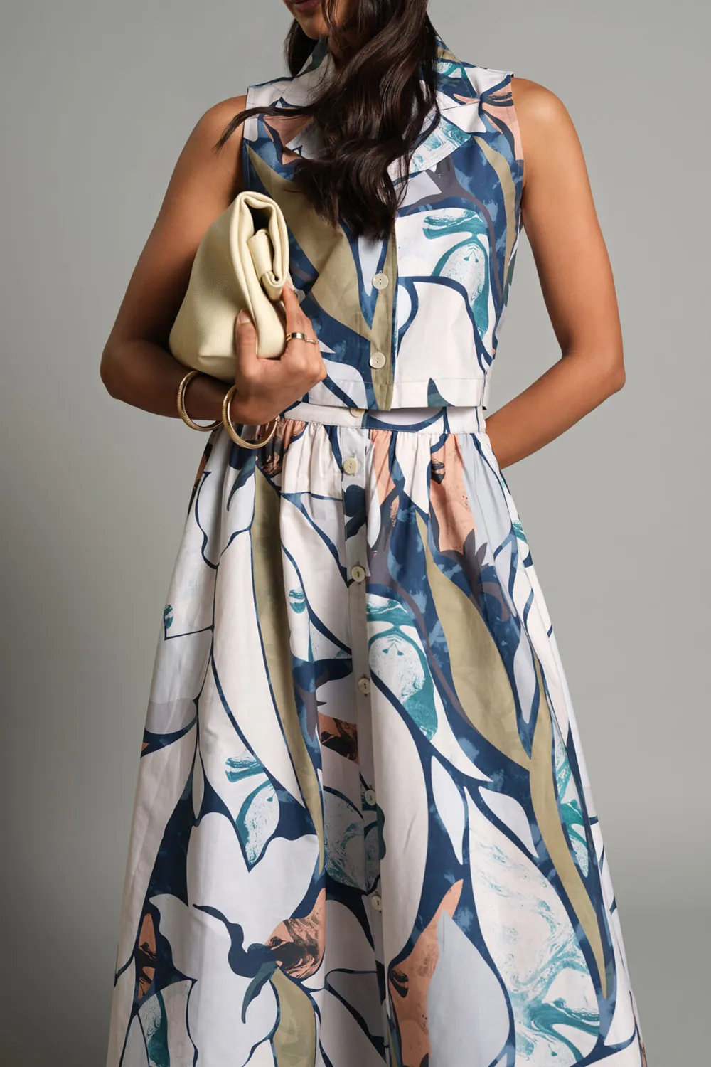 Grey Casual Style Skirt Set