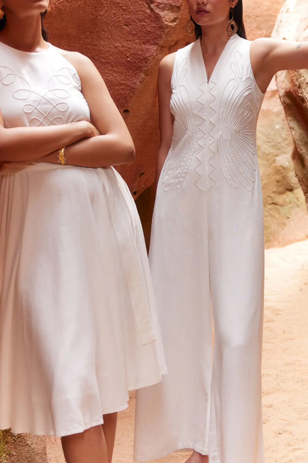 Off White Casual Style Jumpsuit