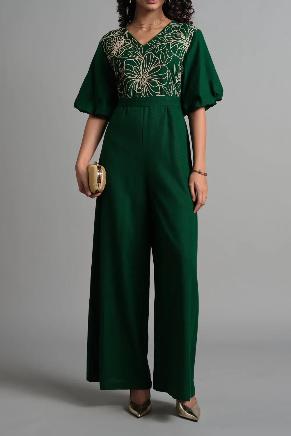 Casual Style Wide-Leg Jumpsuit