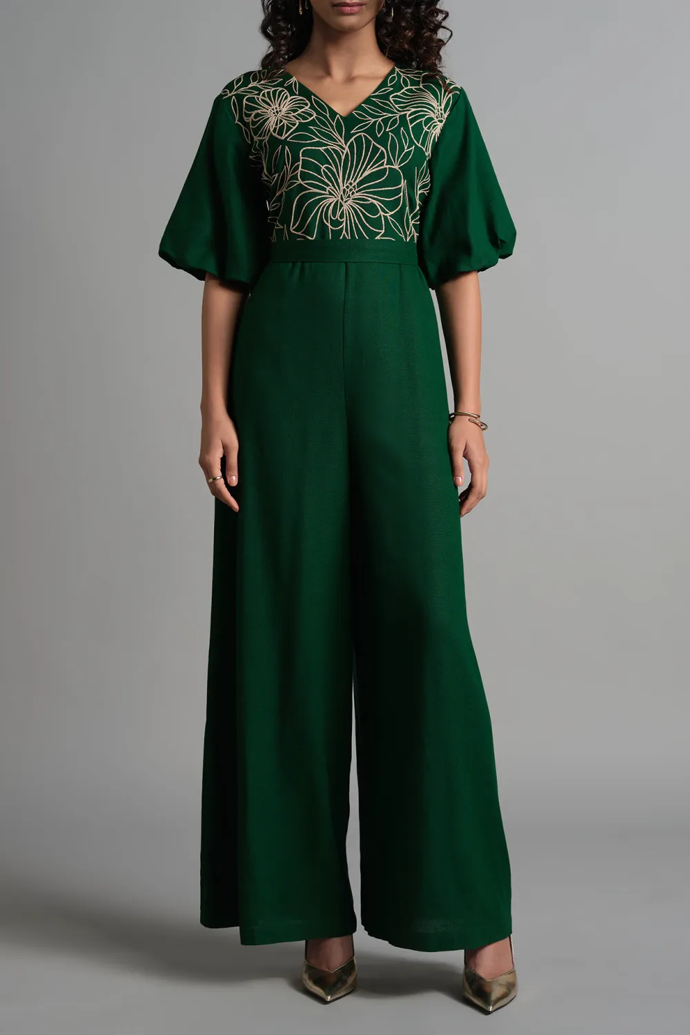 Casual Style Wide-Leg Jumpsuit