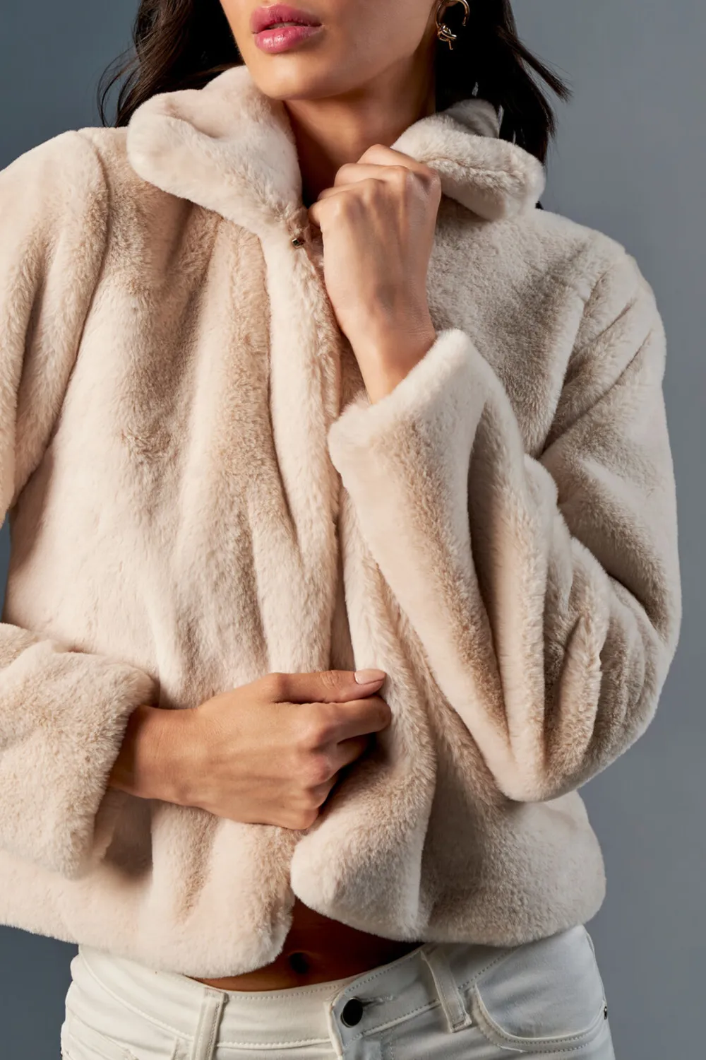 Winter Wear Cream Jacket