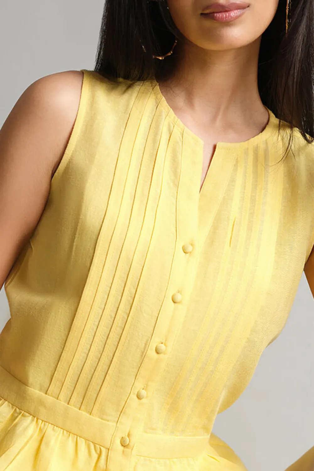 Round Neck Yellow Top