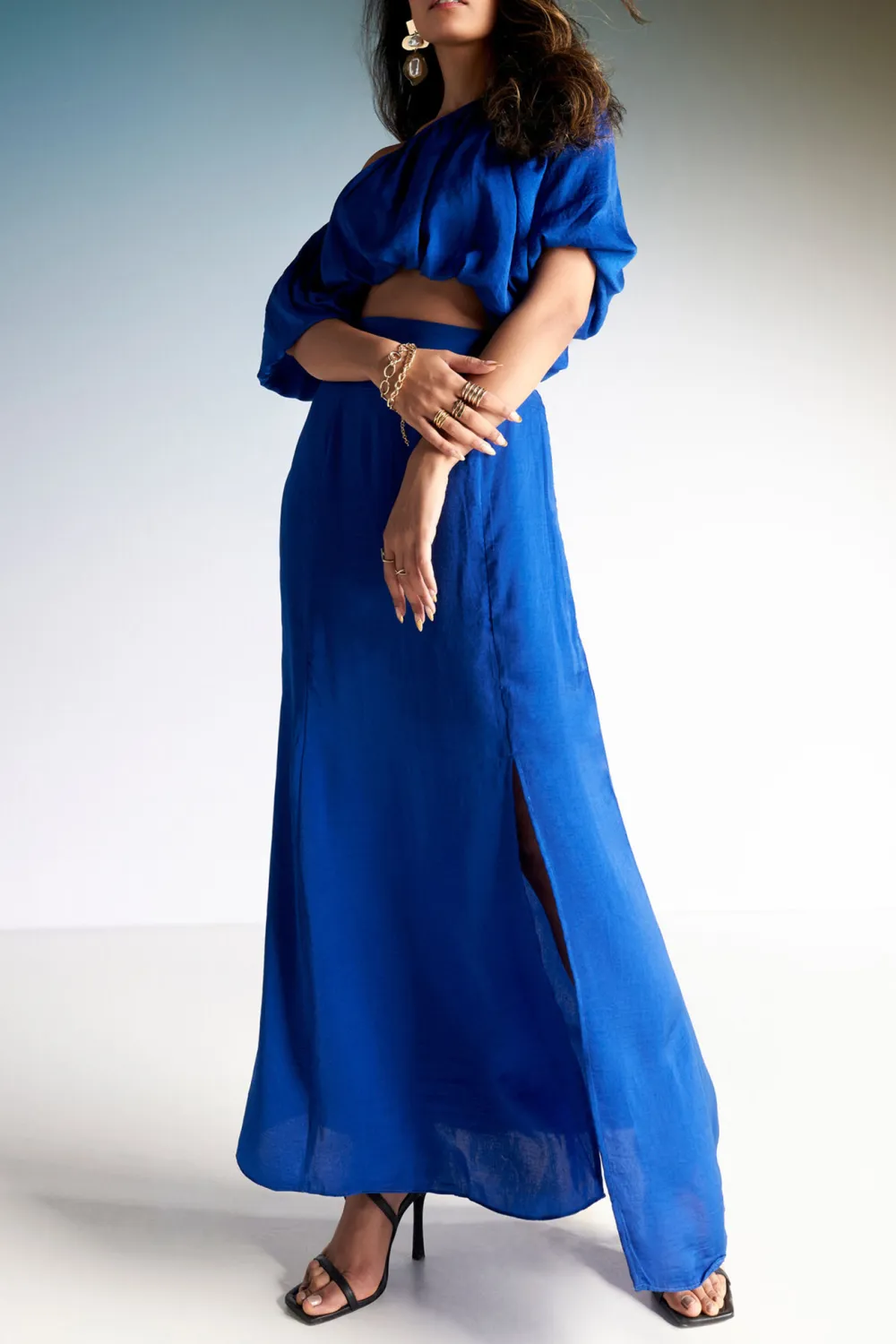 Long Length Casual Style Skirt Set